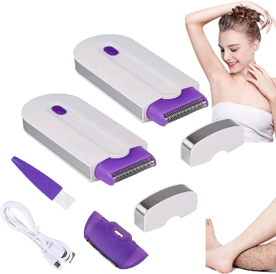 Picture of Professional Hair Removal Kit for Women USB Rechargeable Touch Laser Epilator Hand Razor Body Face Legs Bikini Free Shipping from Spain 