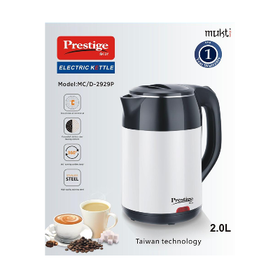 Picture of Electric Kettle - 2 LTR - Red & Black Kettles are among the simplest of household appliances. Lift the lid and peer inside and you'll see, at the very bottom of the water container Multicolor