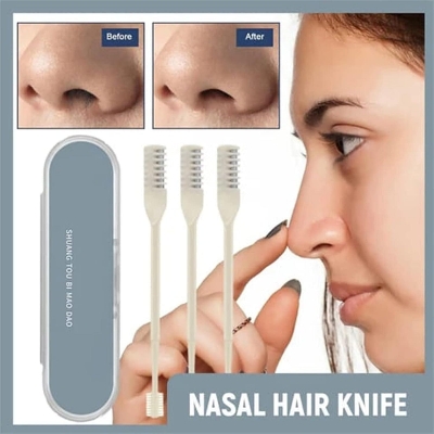 Picture of 3pcs Manual Nose Hair Trimmer Double Head Nostril Cleaning Safety Protected 