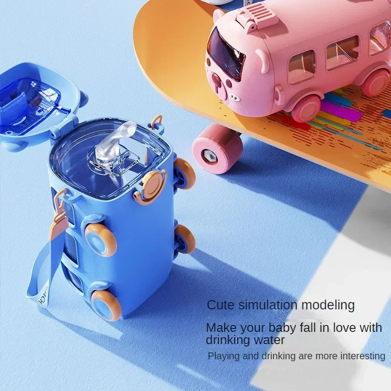 Picture of Kids Toy Car Water Bottle, Fun Kids’ Water Bottle with Movable Wheels | Leak-Proof, BPA-Free, and Easy to Carry Multicolor