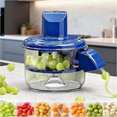 Picture of Electric Grape & Garlic Peeling Machine, USB Recahrgeable Multifunctional Small Fruit Tomato Peeler Tool, Automatic Peeling Machine, Easy to Use for Home Kitchen Commercial Multicolor
