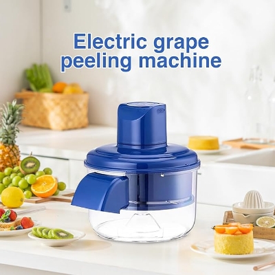 Picture of Electric Grape & Garlic Peeling Machine, USB Recahrgeable Multifunctional Small Fruit Tomato Peeler Tool, Automatic Peeling Machine, Easy to Use for Home Kitchen Commercial Multicolor