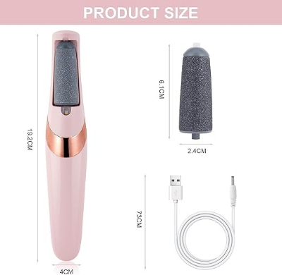 Picture of Electric Foot Callus Remover Foot Dead Skin Remover Rechargeable Foot Scrubber Grinder Professional Pedicure Tools Feet Care 