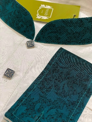 Picture of Noob Emame Premium Soft Cotton Exclusive Design New Panjabi. Stylish and Trendy Panjabi for Men. White