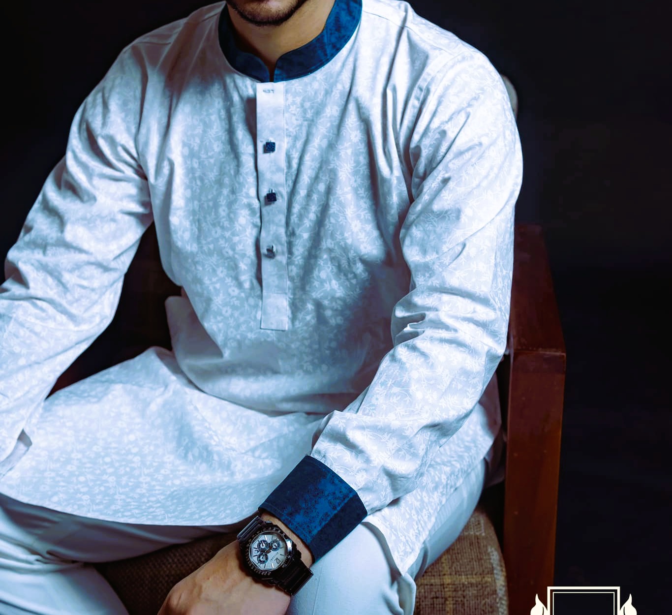 Picture of Noob Emame Premium Soft Cotton Exclusive Design New Panjabi. Stylish and Trendy Panjabi for Men. White