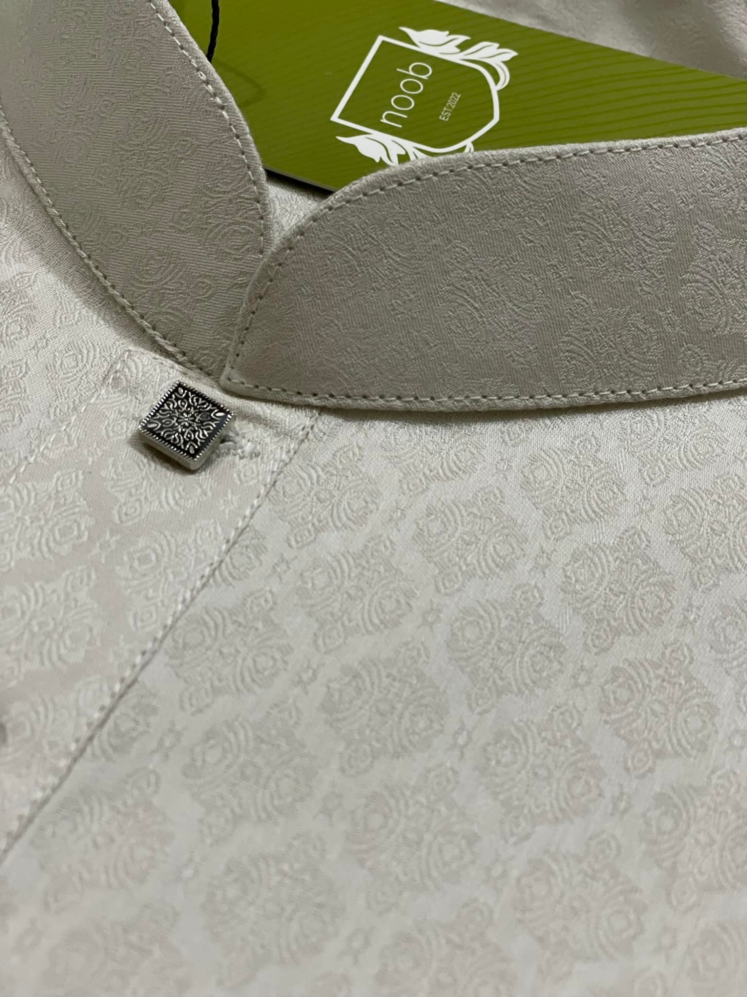 Picture of Noob Emame Premium Soft Cotton Exclusive Design New Panjabi, Noob Men’s Bone Color Regular Fit Premium Panjabi is a perfect blend of timeless tradition and everyday comfort 