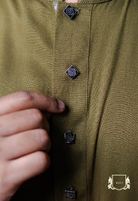 Picture of Noob Men’s Color Regular Fit Premium Panjabi is a perfect blend of timeless tradition and everyday comfort Green
