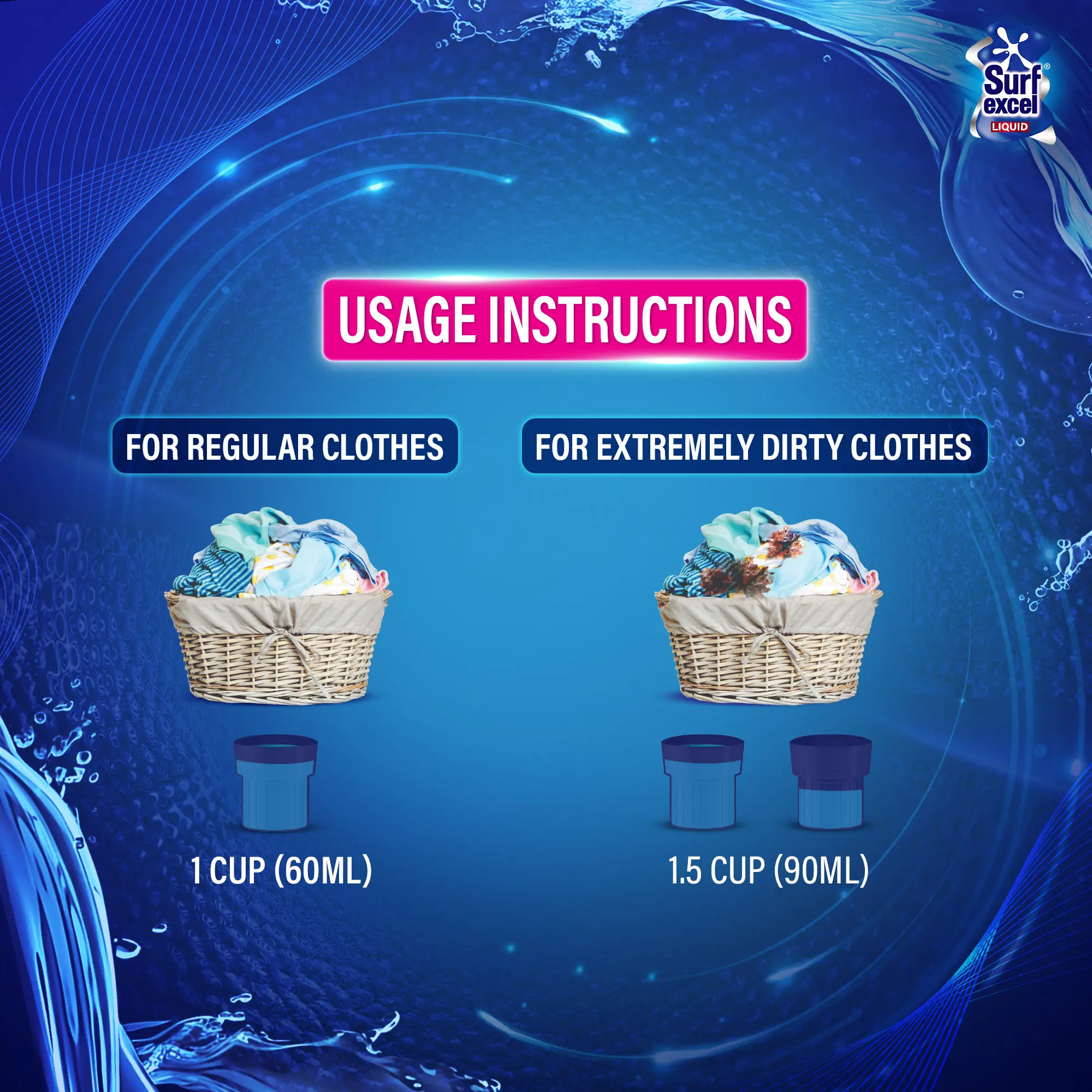 Picture of Surf Excel Liquid Detergent Top Load 500ml (Bundle of 2)