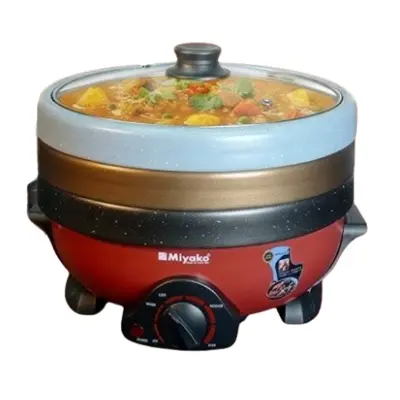 Picture of Miyako Multifunctional 3.5Ltr Electric Curry Cooker 3 Pot With 3 Glass Lid-MC-400T 