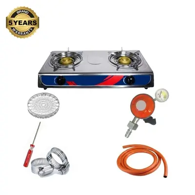 Picture of LPG Gas Safety Device Regulator 22mm with Leak Sensor and Meter 6ft Hose Pipe Hot Package IGT