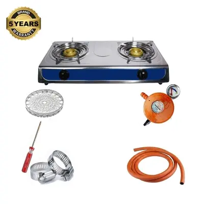 Picture of LPG Gas Safety Sensor Regulator with Auto Shut Off and Leak Detection for Standard LPG Cylinder, Asthaa Package with Pipe and Clamp, 1 Year Replacement Warranty, Superstar