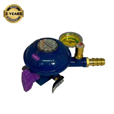 Picture of Gas Safety Device and Double Burner Stove Set with 7ft Pipe Large Family Package with All Accessories Eurogas