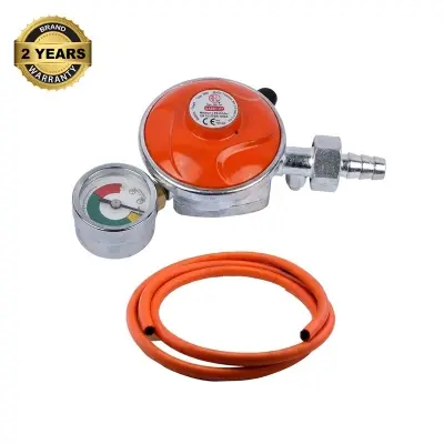 Picture of LPG Gas Safety Regulator 6 Feet Safety Pipe with Gas Level Indicator for Kitchen Use Hot Package by RFL
