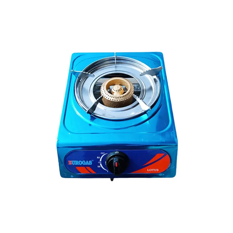 Picture of Eurogas Double S.S. Two Burner Auto Gas Stove for LNG/LPG with Complete Accessories (All in one  Package)