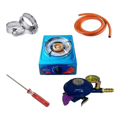 Picture of Gas Safety Device Heavy Duty Complete Protection Set with 6Ft Safety Pipe for Home Use and Auto Shut Off – Eurogas