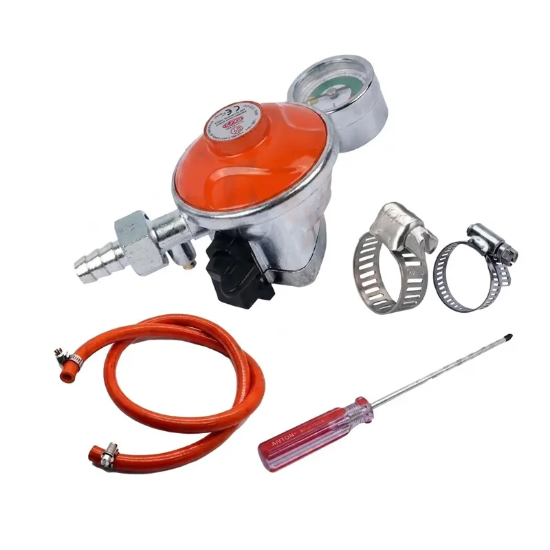 Picture of LPG Gas Regulator 22mm with Leak and Level Indicator Excess Flow Cut Off for Home Use by RFL