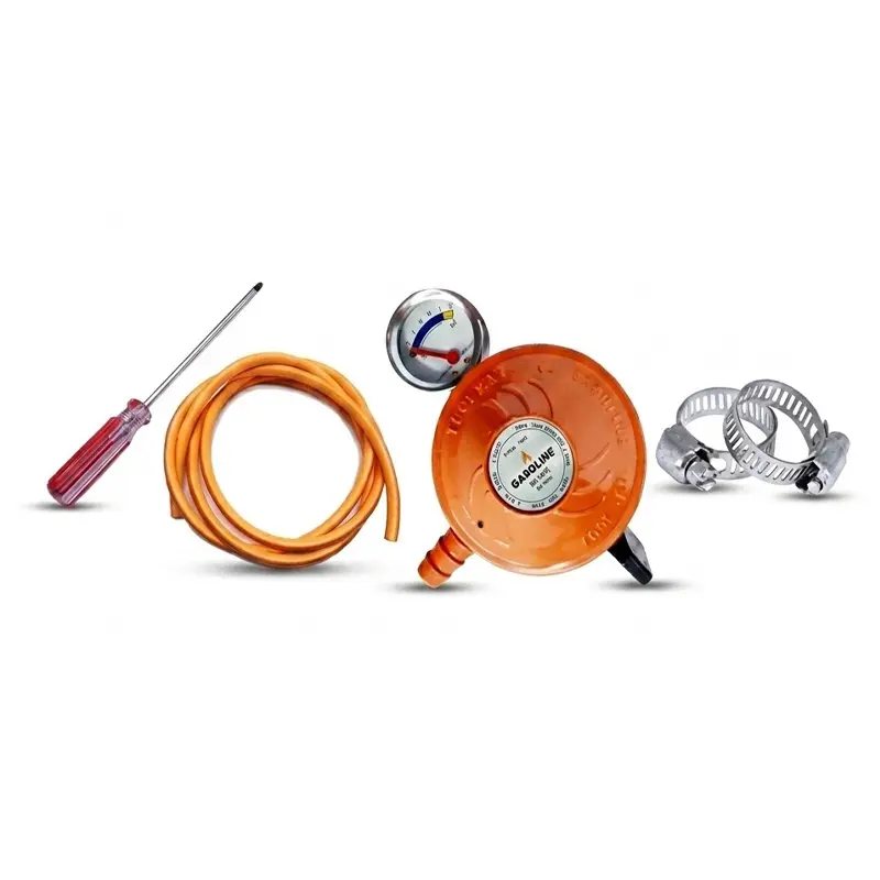 Picture of LPG 22mm Gas Regulator with Meter & 6Ft Hose Pipe (2Pcs Set) – Gasoline