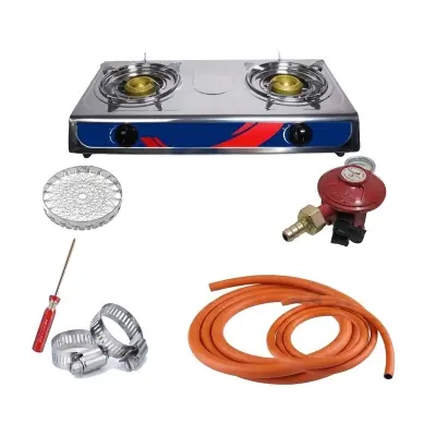 Picture of LPG Gas Safety Sensor Regulator with Stove Set Automatic Leak Shut Off Standard Size Best Price Package by Superstar