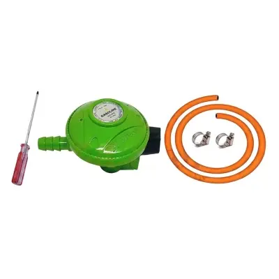 Picture of Low Pressure LPG Gas Regulator Package Includes Accessories & LG Single Burner Stove Made of Virgin Materials Gasoline