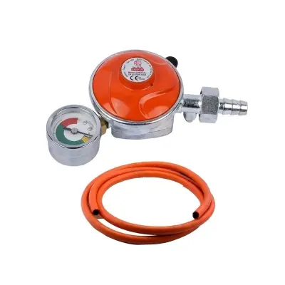 Picture of LPG Gas Safety Device with Auto Shut-Off Single Burner Stove, 6ft Pipe & Accessories – Best Price Package – Protects Family & Kitchen – RFL