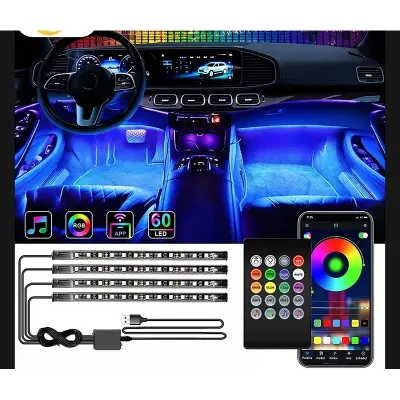 Picture of LED Car Foot Ambient Light with USB Neon Mood Lighting backlight music control
