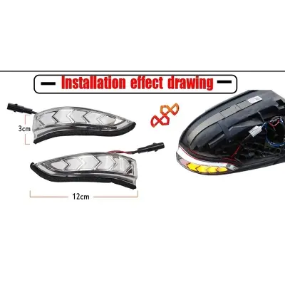 Picture of Car Rear view side Mirror Neon Turn signal Light- side Mirror Led Neon Lamp for Toyota Corolla,Allion,Premio, Axio etc universal 2010-2020