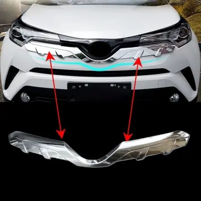 Picture of Toyota C-HR front Bumper Chrome  fiber Sports look face kit, Chr car decoration accessories automotive body Prats.