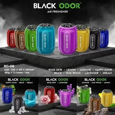 Picture of Black Odor Car Dry Perfume sent Air freshness universal car use high quality Air fragrance eight different colour & flavour variant black eyes lemon vanilla bubble gum etc gell / Dry sent