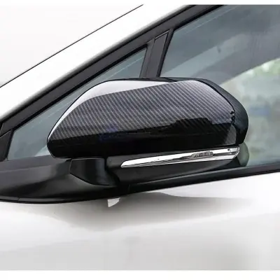 Picture of Toyota C-HR carbon fiber / Nickle Silver mirror cover Side rare view crome crbon mirror protection cover