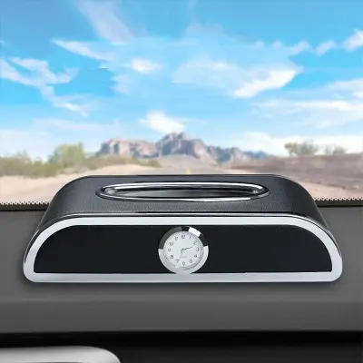 Picture of Mini Clock Car Dashboard Tissue Box Holder