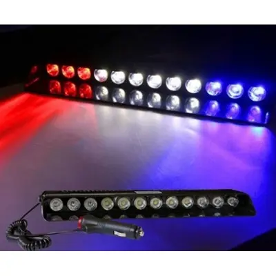 Picture of Car LED Strobe Light Red/Blue Amber/White Signal Lamps Flash Dash Emergency Flashing