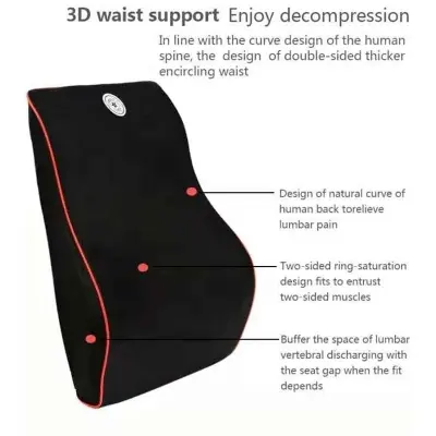 Picture of car seat soft memory back support cushion fillow