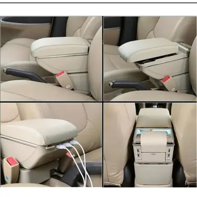 Picture of universal car console box with 7 port USB cable