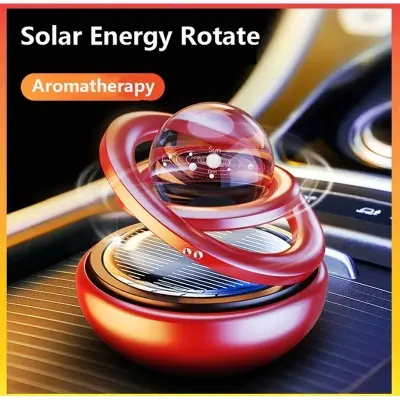 Picture of Homel Car Aroma Air Freshener Solar Powered Magnetic Rotating Ball Fragrance Ornaments Car Decoration