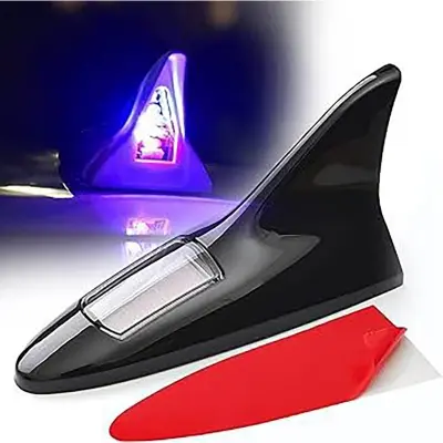 Picture of Litanglee Car Styling Car Shark Fin Antena Led Solar Energy Wireless Remote Control Fin Roof Aerials