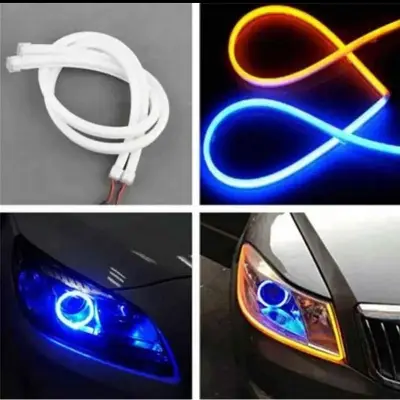 Picture of OKEEN 2x Ultrafine 30cm 45cm 60cm drl LED Flexible Tube Style Daytime Running Lights Tear Strip Car front Headlight Turn Signal