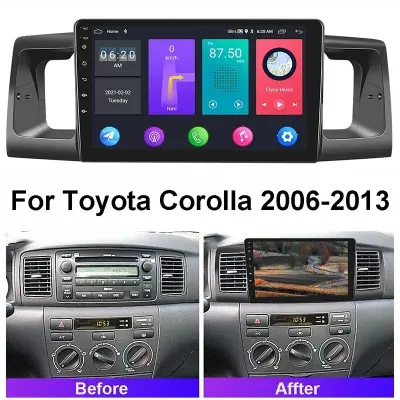 Picture of car andriod monitor toyota corolla 2005-2006