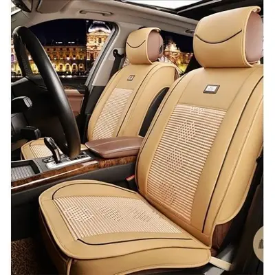 Picture of PVC Leather Car Seat Cushion - beige( 2pcs)