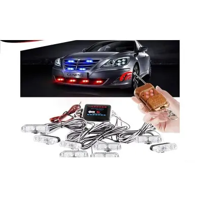 Picture of Car Remote cantrol LED strobe grill light (8Pcs)