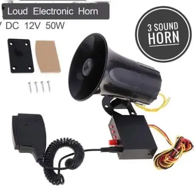 Picture of 50W 12V 3 Sound Car Electronic Warning Siren