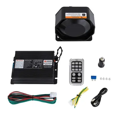 Picture of AS920 200W wireless remote control car alarm ambulance fire engine warning siren amplifiers with microphone