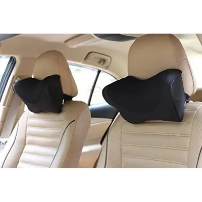 Picture of Stylish - Modern Vibe - Superb Quality (2pcs)- New Car Headrest Neck Pillow Seat Chair Auto Memory Foam - Trend and Needful - Well Inspired & Crafted