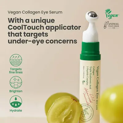 Picture of AXIS-Y Vegan Collagen Eye Serum - K Beauty Triple Hyaluronic Acid & Peptide Collagen Serum Improve Skin Elasticity, Reduce Fine Lines & Dark Circles - Vegan Korean Skin Care Eye Cream