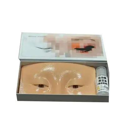 Picture of Practicing Makeup Silicone Face Eye Makeup Practice Board Pad for Make Up Face Eyelash Artists Lip Practice Tattoo Skin Color