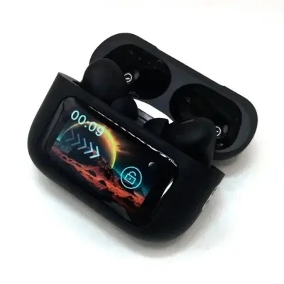 Picture of A9pro Airpods Pro With Screen Display Dobble Dark Touch Control  A9 Pro Bluetooth Headphone