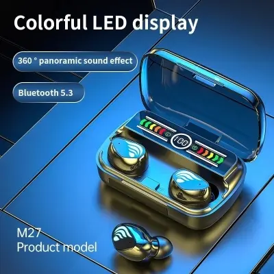 Picture of M27 Tws Wireless Earbuds Touch Control  Sports Gaming Headphone In Ear Earphones