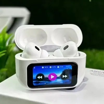 Picture of Airpods A9 Pro Touch Screen Display  TWS Earbuds - White
