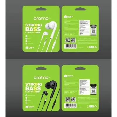 Picture of Oraimo Earbuds Wired with Microphone in-Ear Headphones, Powerful Heavy Bass