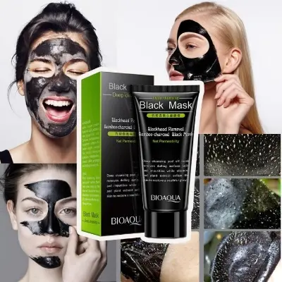 Picture of BIOAQUA Bamboo Charcoal Blackhead Acne Treatment Peeling Mask-60gm