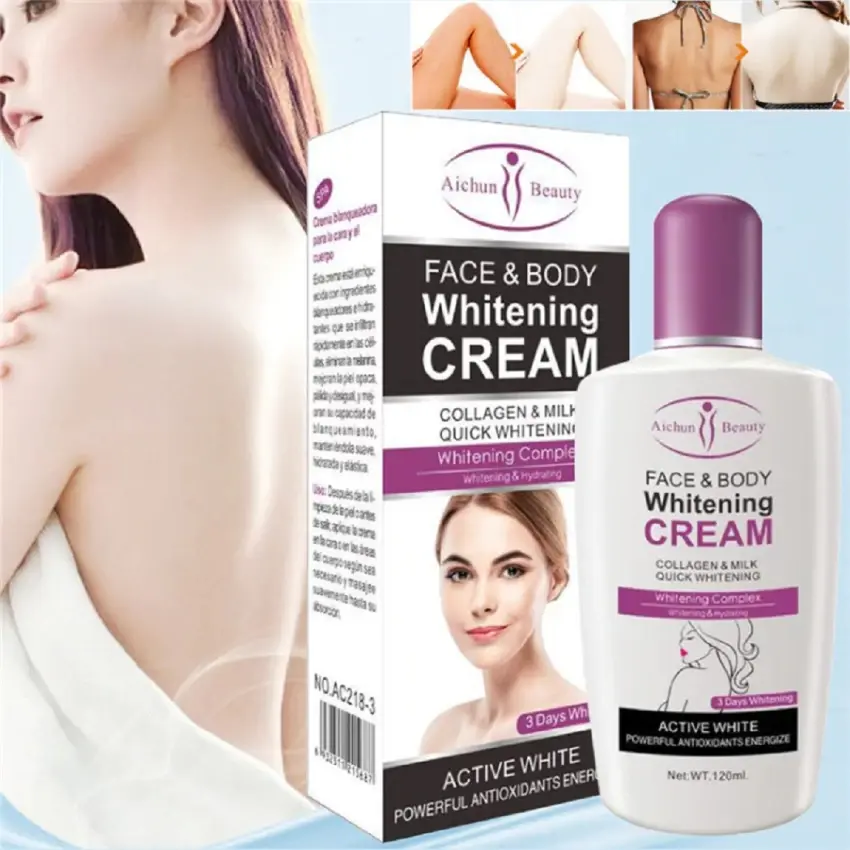 Picture of Aichun Face & Body Whitening Cream, Collagen & Milk Quick Whitening Complex - 120ml